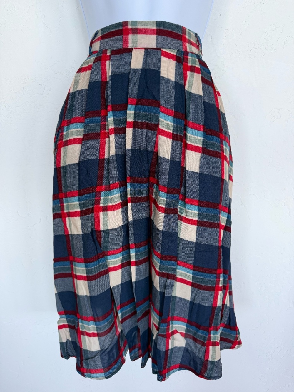 Plaid A-Line Skirt Retro Vintage Dancing